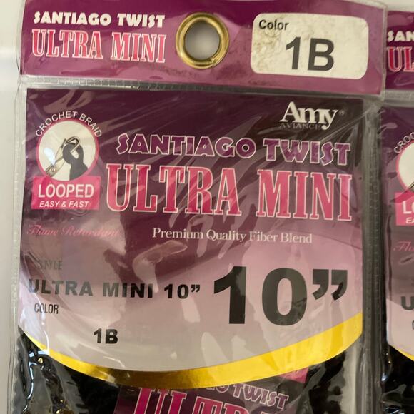 Amy Santiago twist braid 10 inch Color number 1B. New 2 packs - Picture 2 of 6